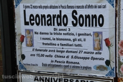 Pescia Romana - Il funerale del piccolo Leonardo Sonno