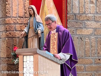 Viterbo - Il funerale di Rosanna De Marchi - Don Flavio Valeri
