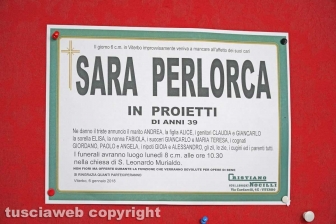 Il funerale di Sara Perlorca