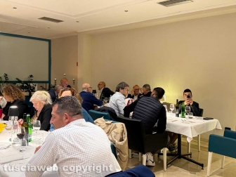 Il generale Roberto Vannacci, da oggi vicesegretario della Lega, ieri sera alle Terme Salus