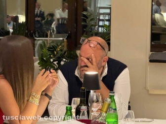 Il generale Roberto Vannacci, da oggi vicesegretario della Lega, ieri sera alle Terme Salus
