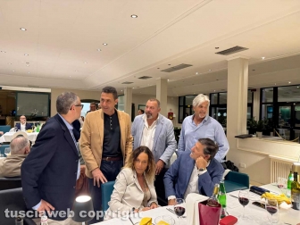Il generale Roberto Vannacci, da oggi vicesegretario della Lega, ieri sera alle Terme Salus