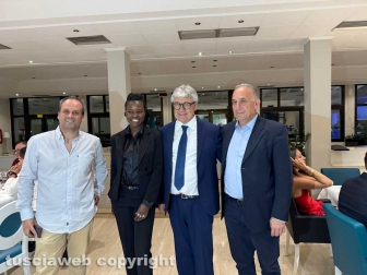 Il generale Roberto Vannacci, da oggi vicesegretario della Lega, ieri sera alle Terme Salus
