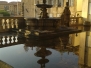 Il giardino di palazzo dei Priori allagato