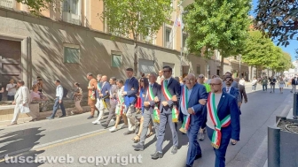 Viterbo - Il giro delle sette chiese dei facchini di santa Rosa - I sindaci