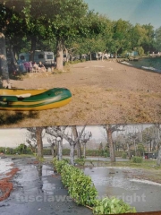 Sopra la spiaggia come era un anno fa e sotto la spiaggia come è oggi