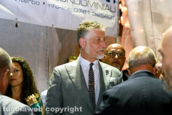Trasporto di Eterna, la minimacchina di Santa Rosa del centro storico - Il ministro della Cultura Alessandro Giuli