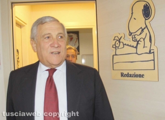 Antonio Tajani nella sede di Tusciaweb