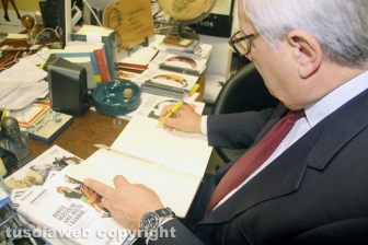 Antonio Tajani nella sede della Galeotti Editore