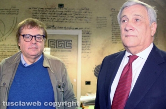 Antonio Tajani nella sede della Galeotti Editore