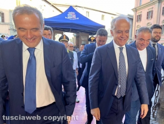 Il ministro dell’Interno Matteo Piantedosi col questore Fausto Vinci