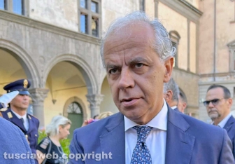 Il ministro dell’Interno Matteo Piantedosi a Viterbo
