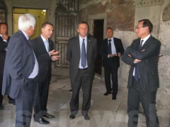 Il ministro Profumo in visita all\'università della Tuscia