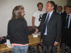 Il ministro Profumo in visita all\'università della Tuscia