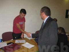 Il ministro Profumo in visita all\'università della Tuscia