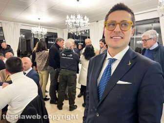 Il ministro Salvini alla cena della Lega