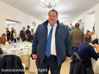 Il ministro Salvini alla cena della Lega