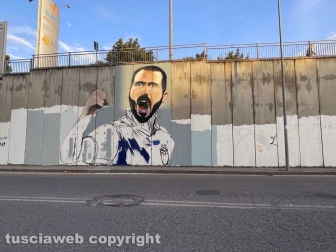 Viterbo - Il murale dedicato a Leonardo Bonucci