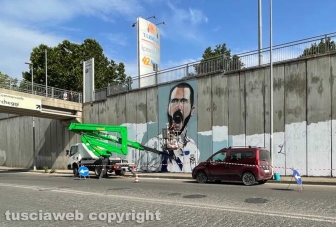 Viterbo - Il murale dedicato a Leonardo Bonucci