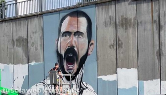 Viterbo - Il murale dedicato a Leonardo Bonucci