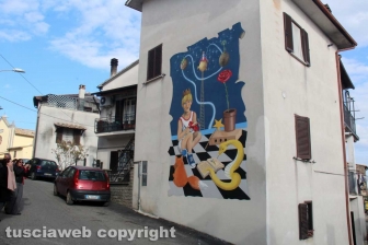 Il murales a Sant'Angelo di Roccalvecce