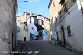 Il murales a Sant'Angelo di Roccalvecce