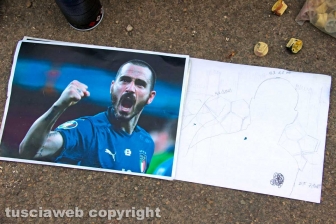 Il murale dedicato a Leonardo Bonucci