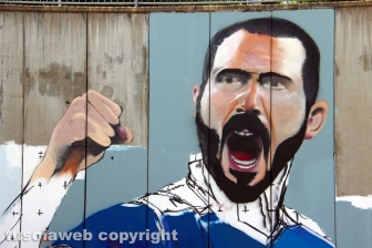 Il murale dedicato a Leonardo Bonucci