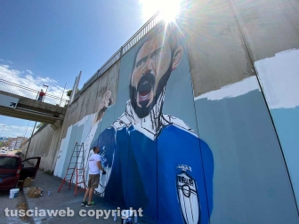 Il murale dedicato a Leonardo Bonucci