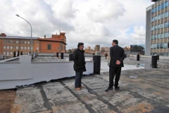 Il sindaco Marini e l\'assessore Muroni al parcheggio alle Pietrare