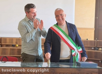 Civita Castellana - Il passaggio di consegne tra Luca Giampieri e Danilo Corazza