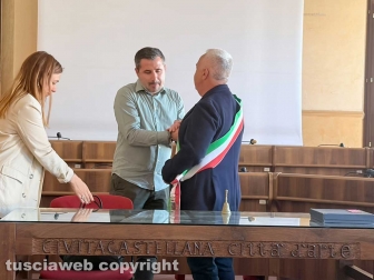 Civita Castellana - Il passaggio di consegne tra Luca Giampieri e Danilo Corazza