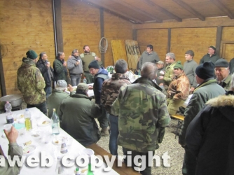 Il pranzo sociale dell\'azienda faunistico-venatoria Pantalla