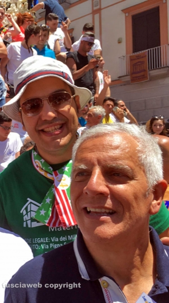 Il presidente del Sodalizio alla festa dei Gigli di Nola