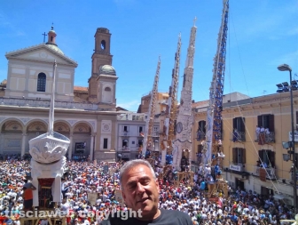 Il presidente del Sodalizio alla festa dei Gigli di Nola