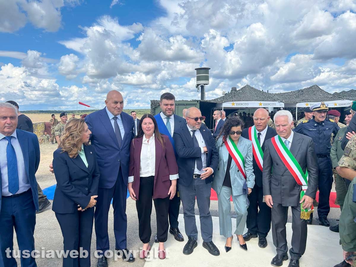 Monte Romano - Il presidente della repubblica Mattarella al poligono
