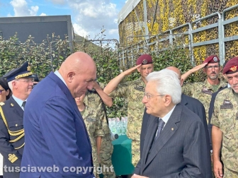 Monte Romano - Il presidente della repubblica Mattarella al poligono - Guido Crosetto