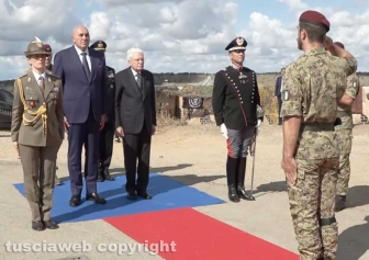 Il presidente Sergio Mattarella al poligono di Monte Romano - Guido Crosetto