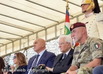 Il presidente Sergio Mattarella al poligono di Monte Romano - Guido Crosetto