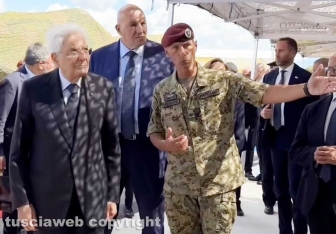 Il presidente Sergio Mattarella al poligono di Monte Romano - Guido Crosetto