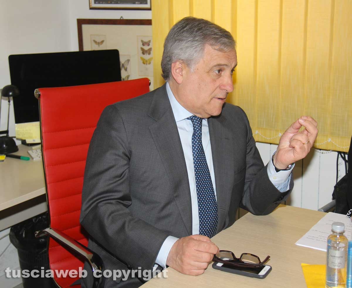 Il presidente del parlamento europeo Antonio Tajani incontra la Tusciaweb Academy