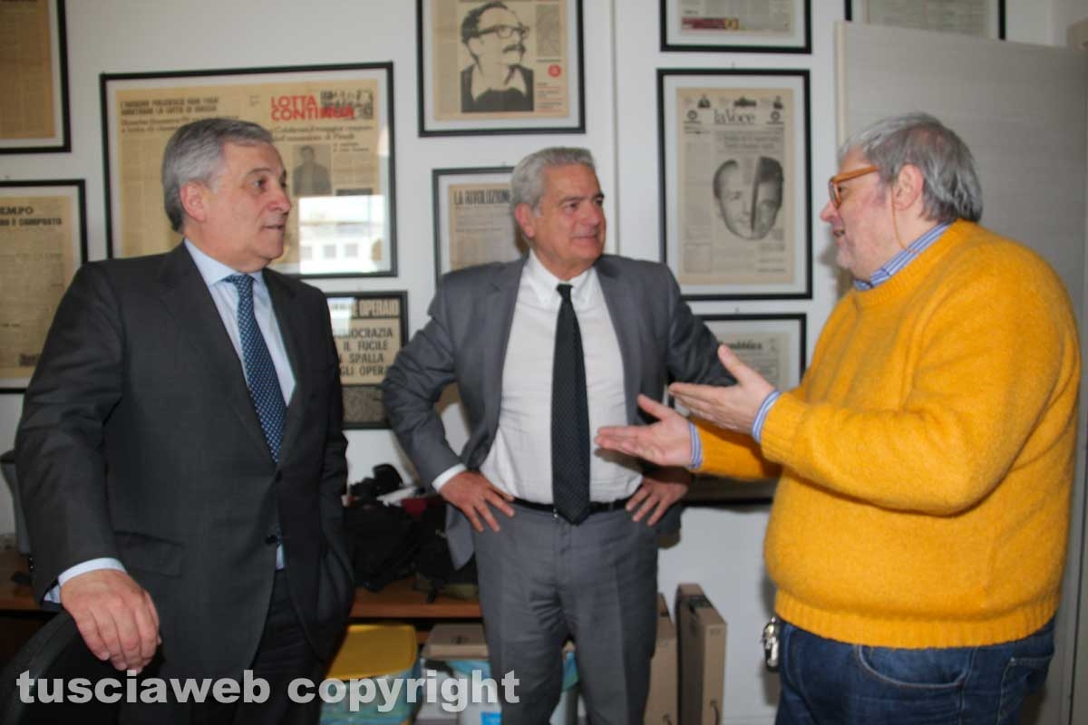 Il presidente del parlamento europeo Antonio Tajani incontra la Tusciaweb Academy