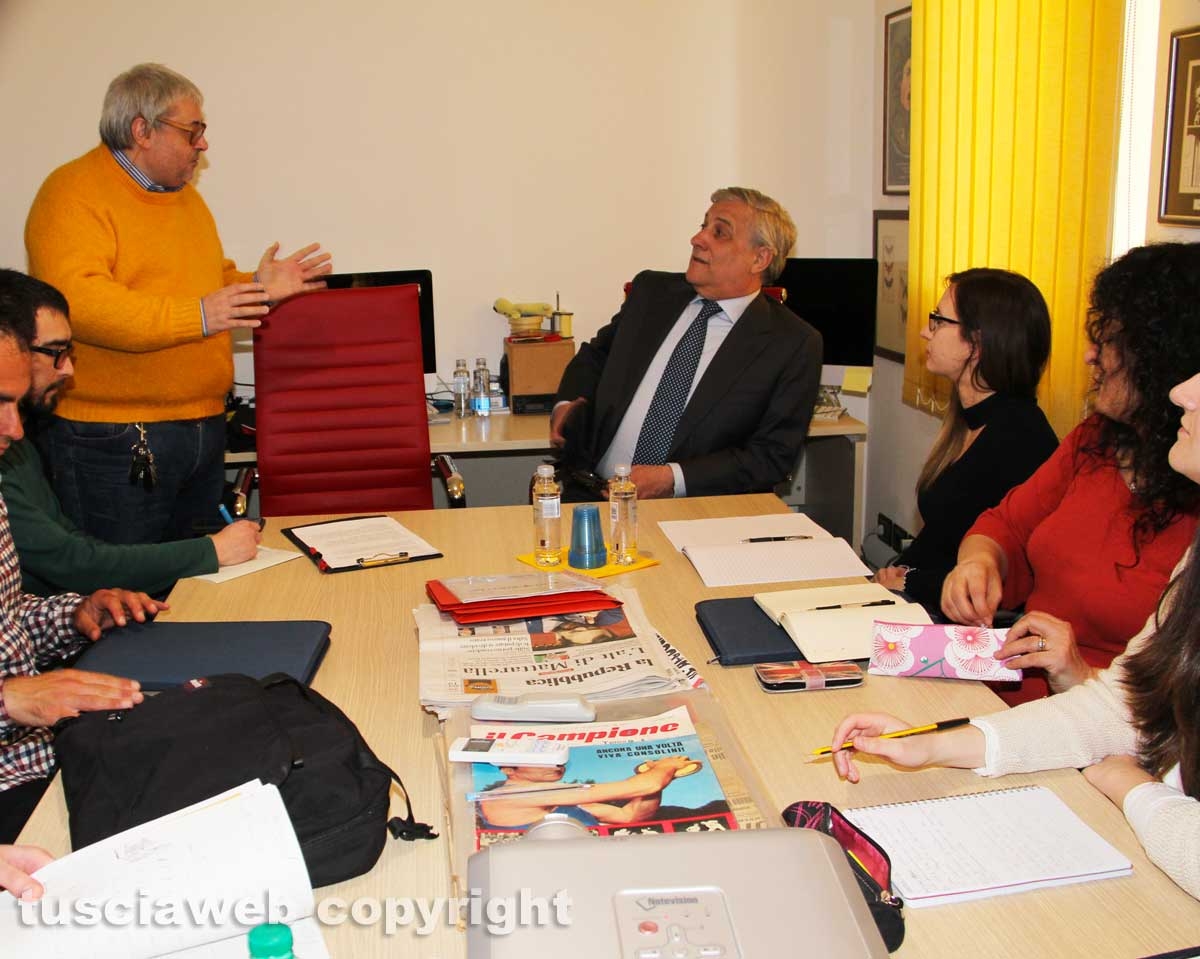 Il presidente del parlamento europeo Antonio Tajani incontra la Tusciaweb Academy