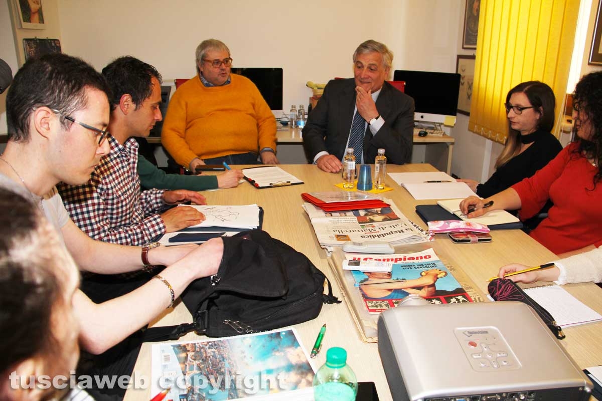 Il presidente del parlamento europeo Antonio Tajani incontra la Tusciaweb Academy