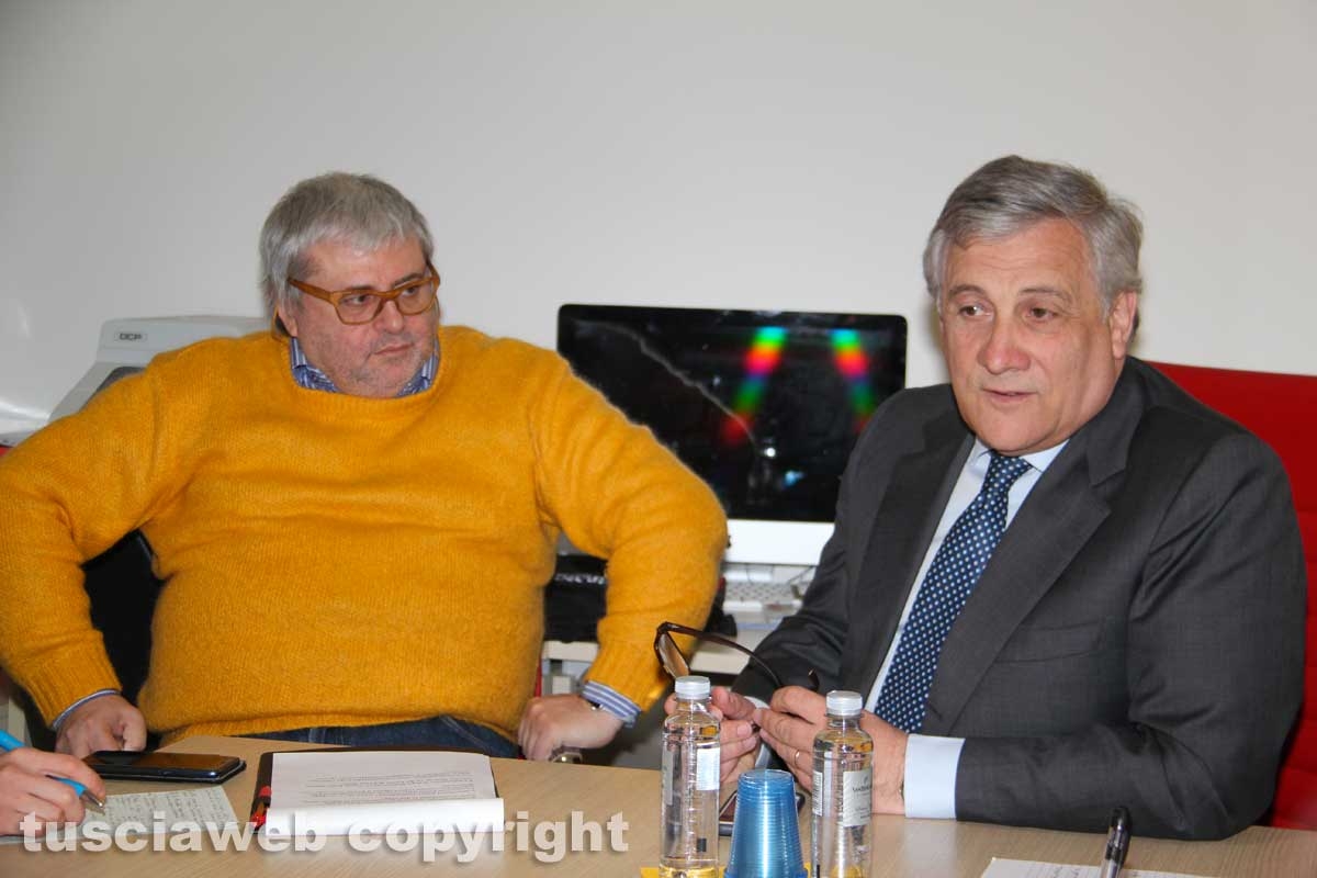 Il presidente del parlamento europeo Antonio Tajani incontra la Tusciaweb Academy