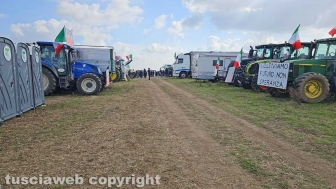 Roma - Agricoltori in protesta sulla Nomentana