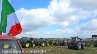 Roma - Agricoltori in protesta sulla Nomentana