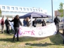 Il presidio degli anarchici fuori al tribunale