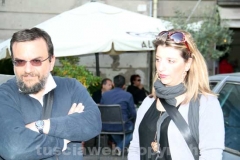 Paolo Manganiello in piazza del Comune