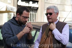 Andrea Egidi e il candidato sindaco del centrosinistra Leonardo Michelini